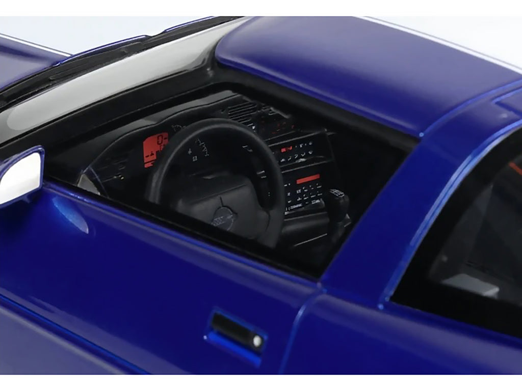 1996 Chevrolet Corvette C4 Grand Sport Blue Metallic with White Stripe 1/18 Model Car by GT Spirit