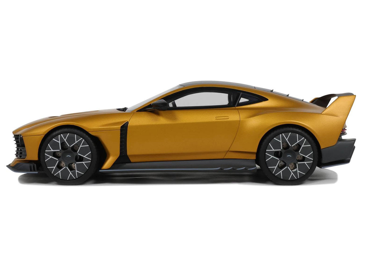 2024 Aston Martin Valiant Auric Gold Metallic with Black Top 1/18 Model Car by GT Spirit