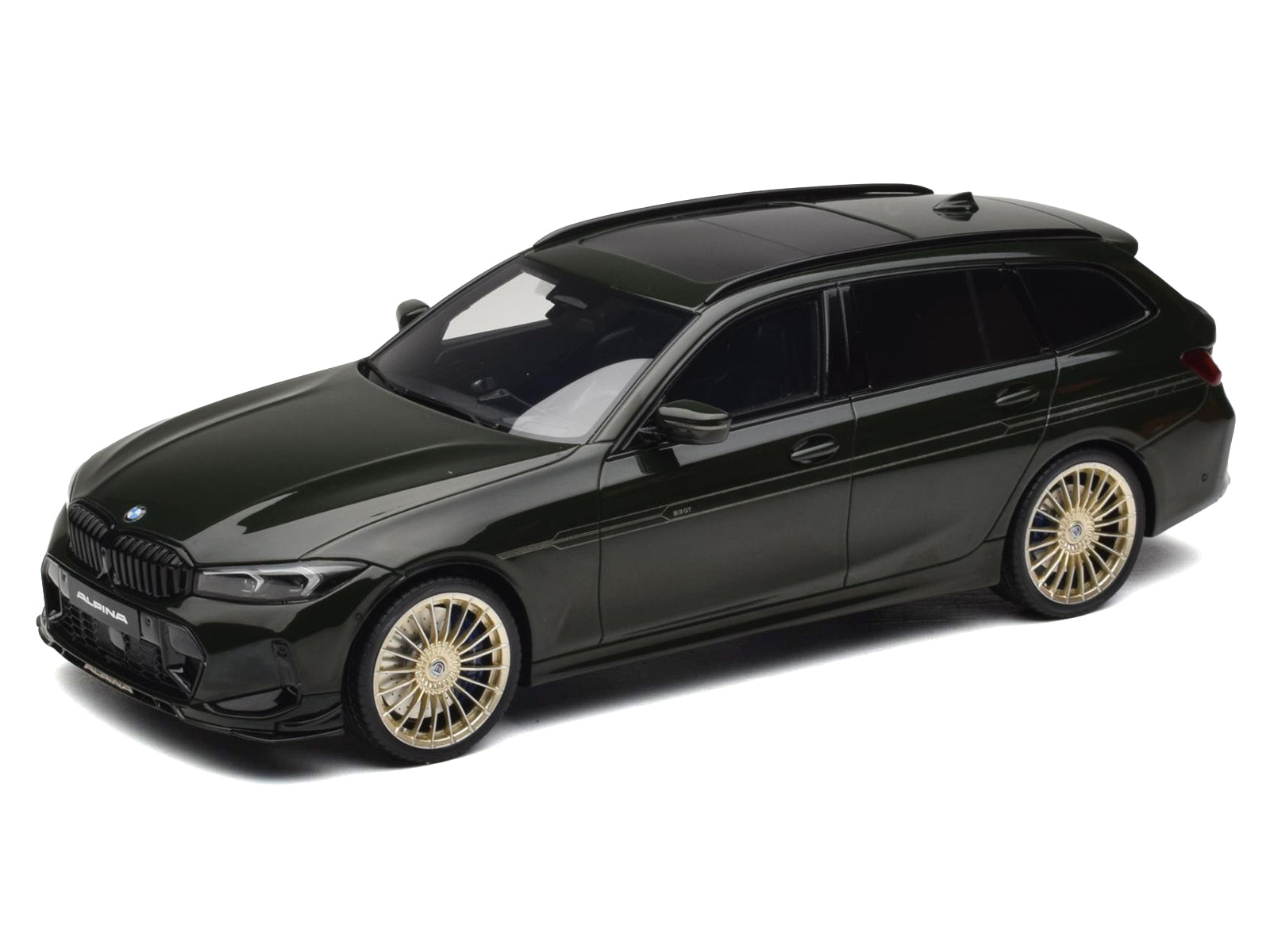 2025 BMW Alpina B3 GT Touring Green Metallic 1/18 Model Car by GT Spirit