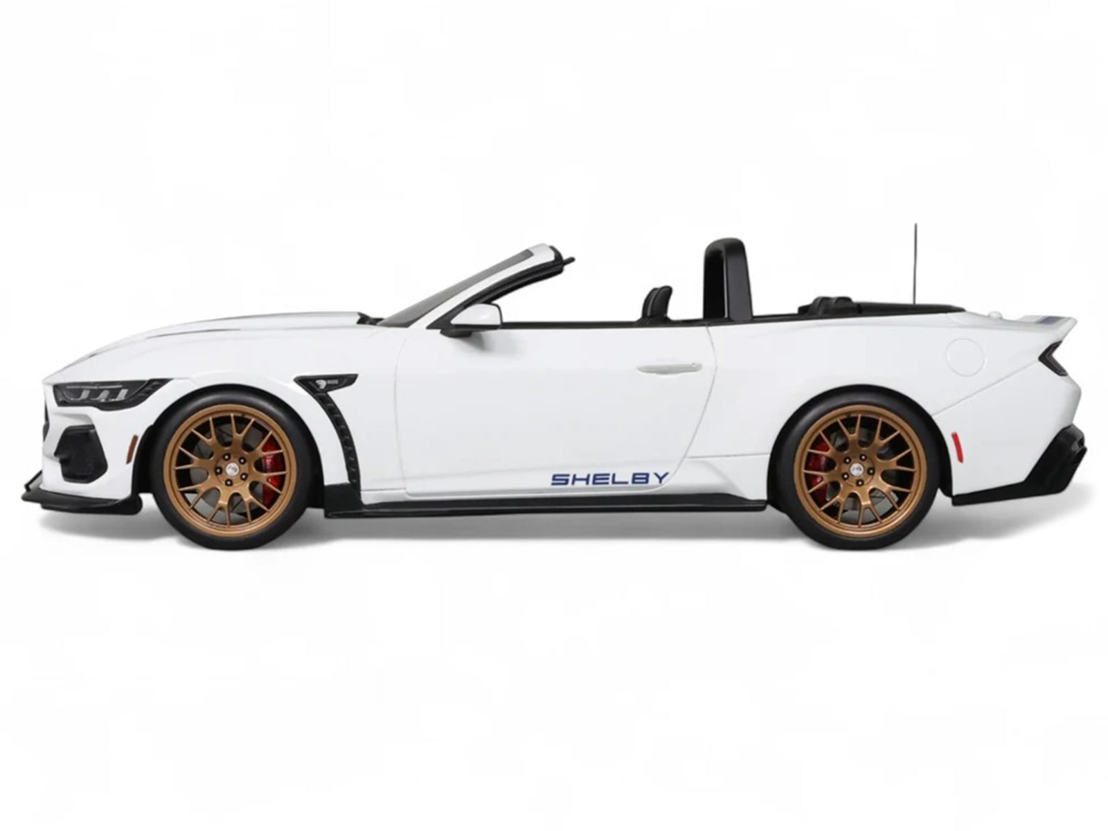 2025 Shelby Mustang Supersnake Convertible White with Blue Stripes 1/18 Model Car by GT Spirit - image 4