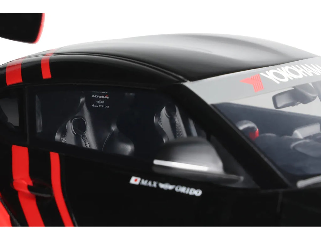 2020 Toyota Supra GR RHD (Right Hand Drive) "Advan" Black and Red 1/18 Model Car by GT Spirit - image 2