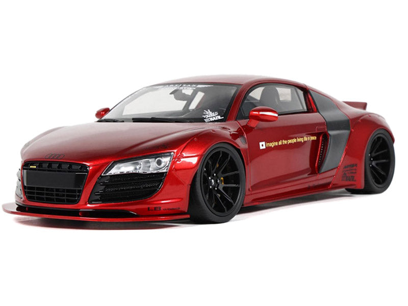 2022 Audi R8 "LB Works" Red Metallic 1/18 Model Car by GT Spirit - image 2