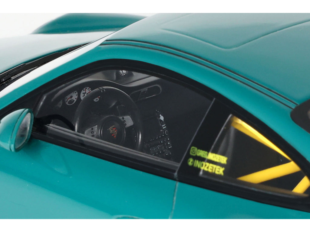 2021 RWB Bodykit "Syunkashuto" Green with Black Stripes 1/18 Model Car by GT Spirit - image 2