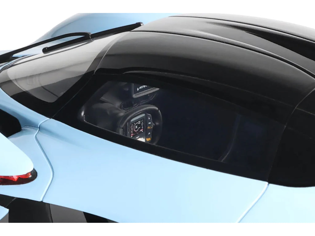 2023 Aston Martin Valkyrie Light Blue with Black Top 1/18 Model Car by GT Spirit - image 2