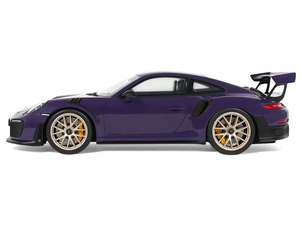2021 Porsche 911 (991.2) GT2 RS Ultraviolet Metallic with Carbon Stripes 1/18 Model Car by GT Spirit - image 4