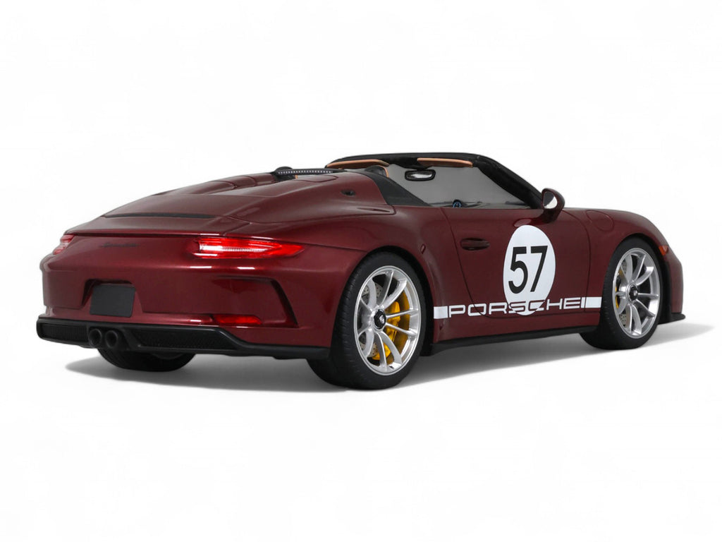 2019 Porsche 911 (991.2) Speedster #57 "Heritage Edition" Cherry Red Metallic 1/18 Model Car by GT Spirit - image 4