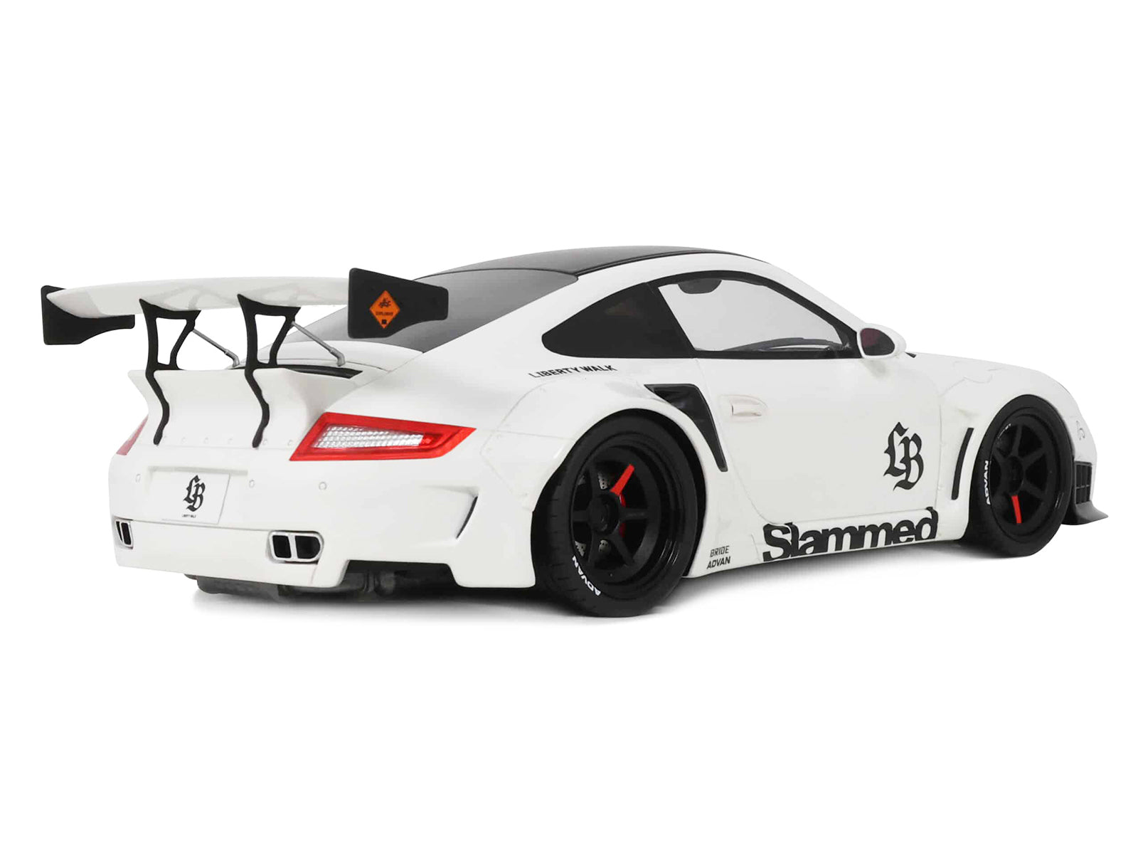 2024 Porsche 911 Turbo LB-Works White with Black Top 1/18 Model Car by GT Spirit - image 5