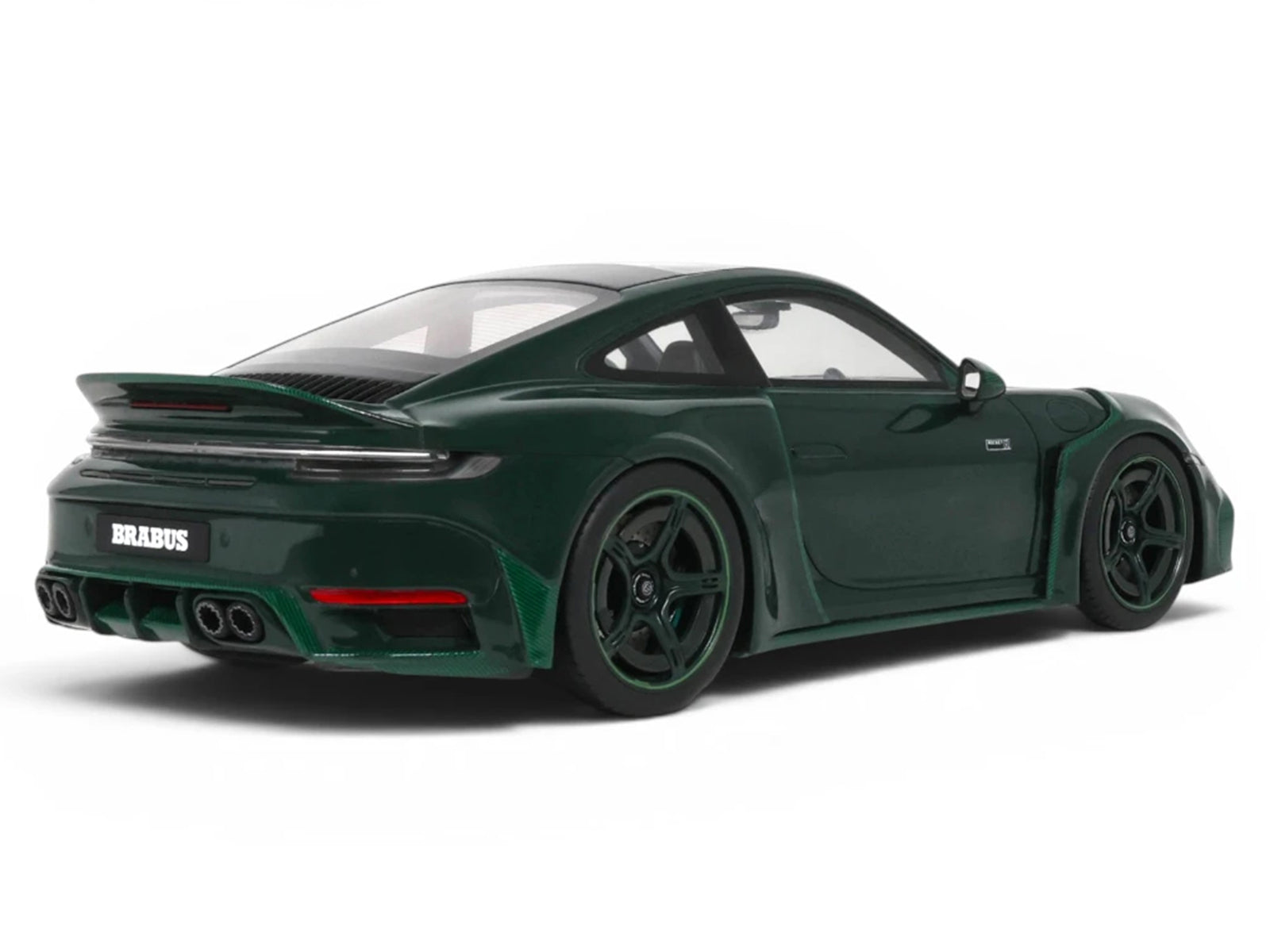 2024 Brabus 900 Rocket-R Green Metallic with Green Carbon Hood 1/18 Model Car by GT Spirit