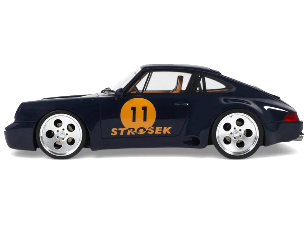 2024 Porsche 911 Strosek Mega 30 #11 Blue 1/18 Model Car by GT Spirit