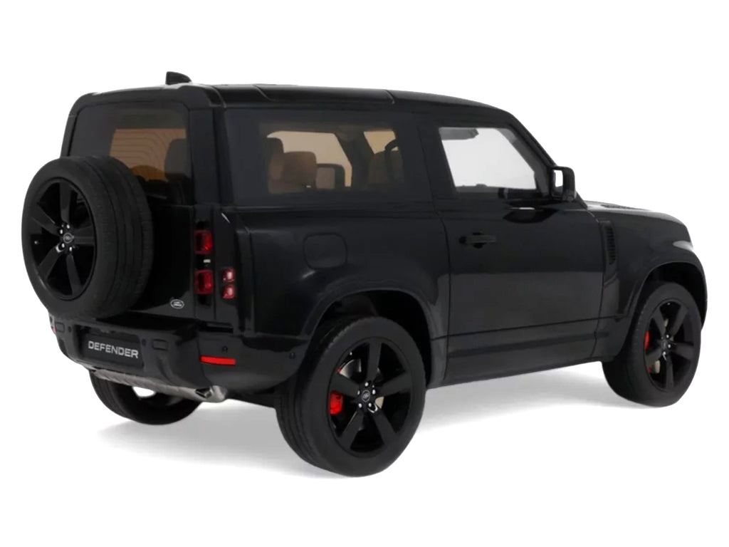 2021 Land Rover Defender 90 P400 X-Dynamic HSE Black Metallic 1/18 Model Car by GT Spirit