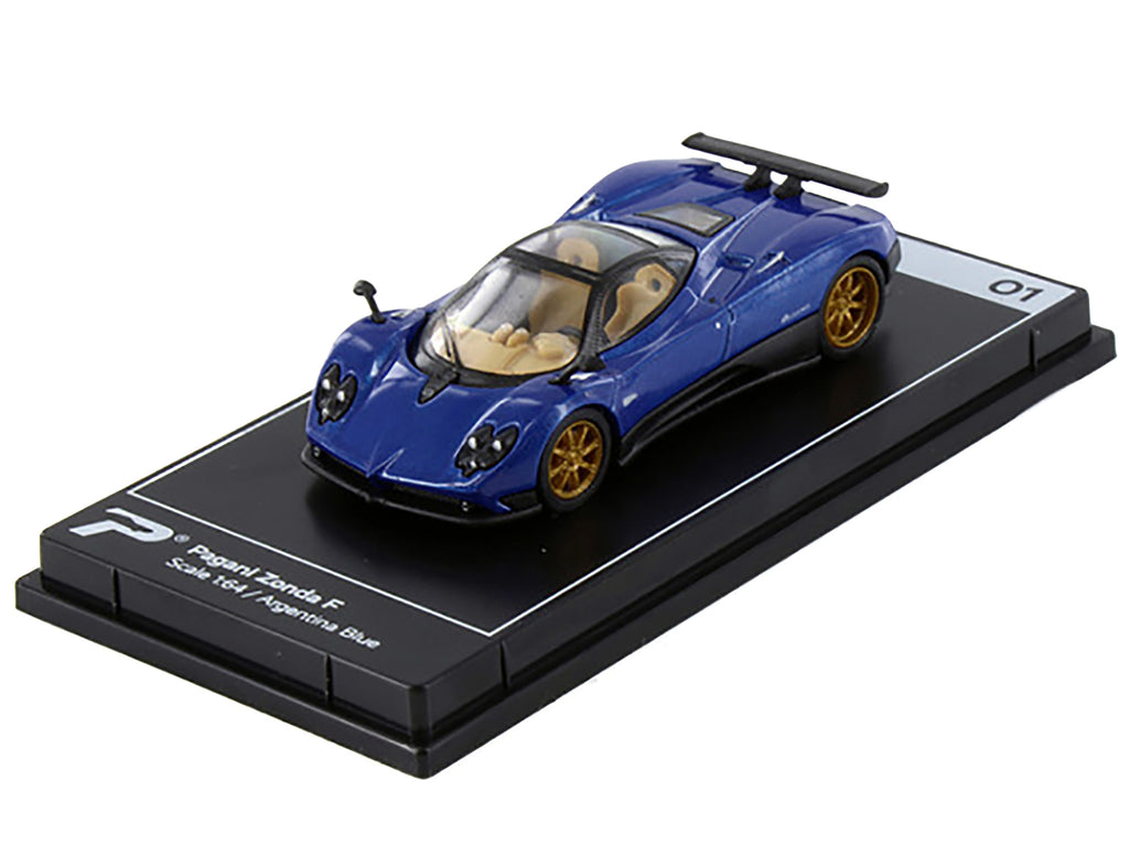 Pagani Zonda F Argentina Blue Metallic "Hypercar League Collection" 1/64 Diecast Model Car by PosterCars - image 2