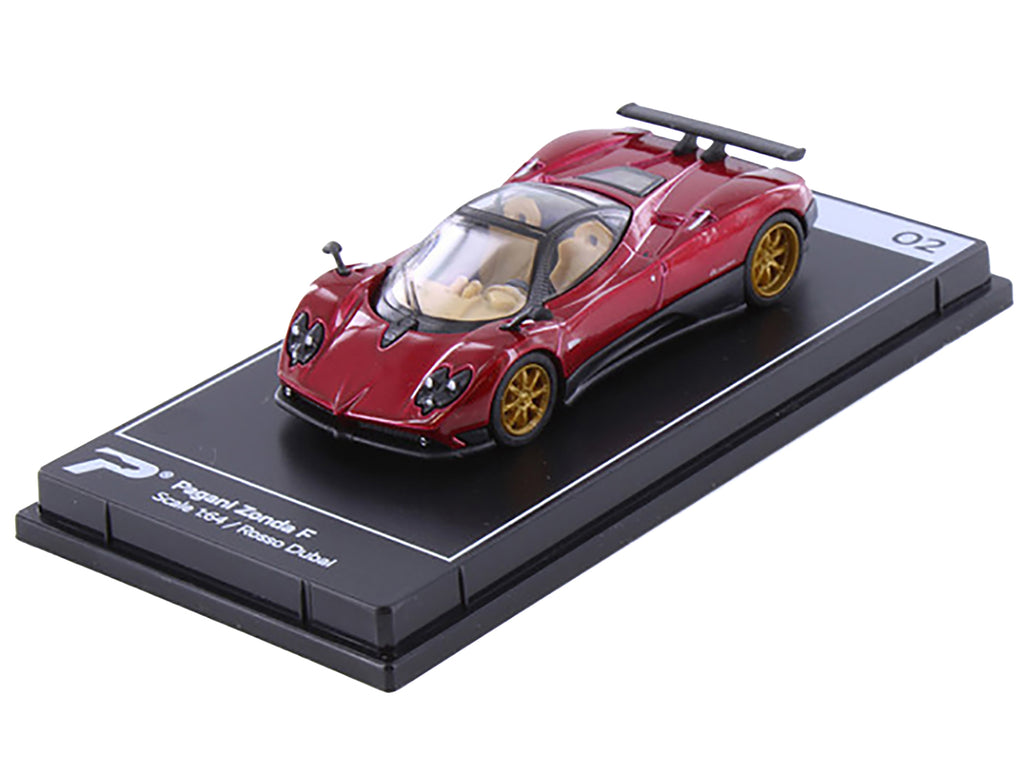 Pagani Zonda F Rosso Dubai Red Metallic "Hypercar League Collection" 1/64 Diecast Model Car by PosterCars - image 2