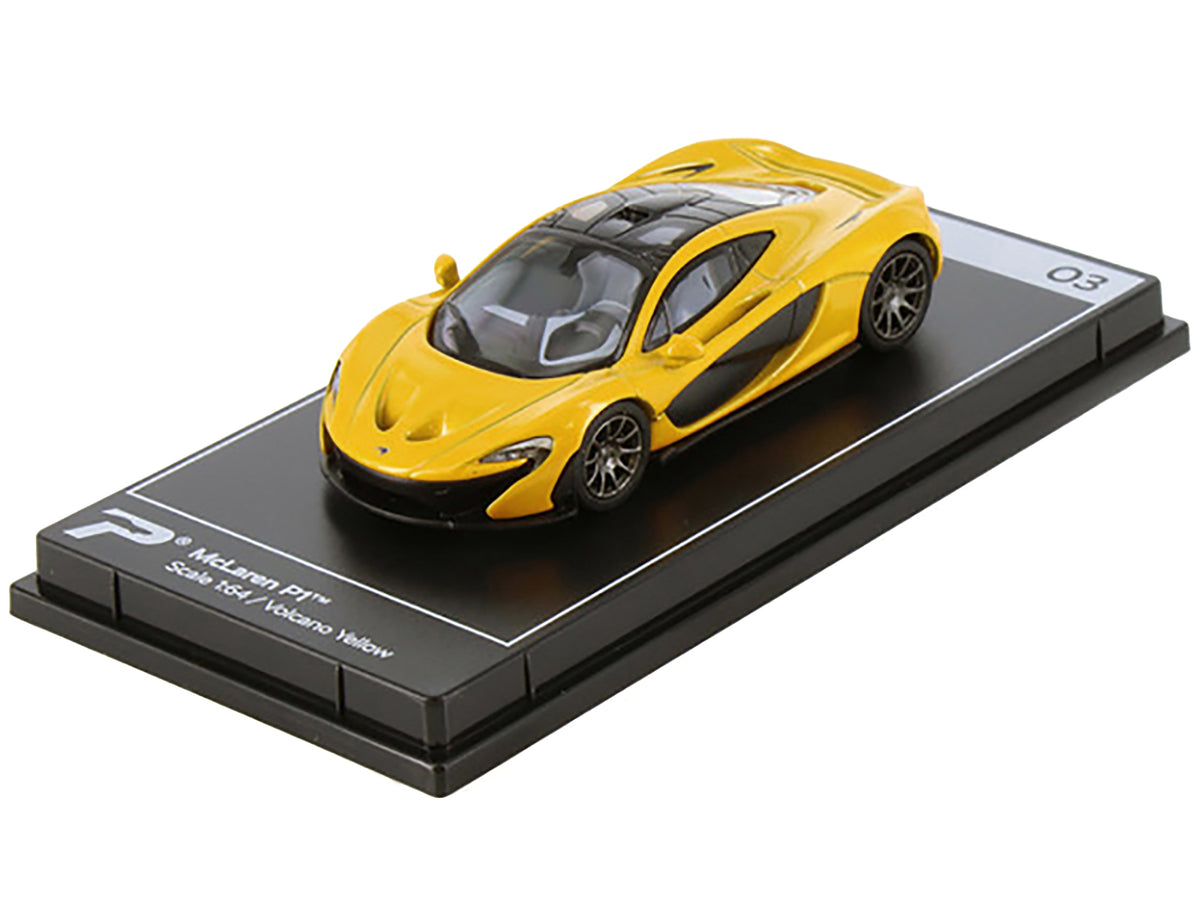 McLaren P1 Volcano Yellow Metallic with Black Top "Hypercar League Collection" 1/64 Diecast Model Car by PosterCars - image 2