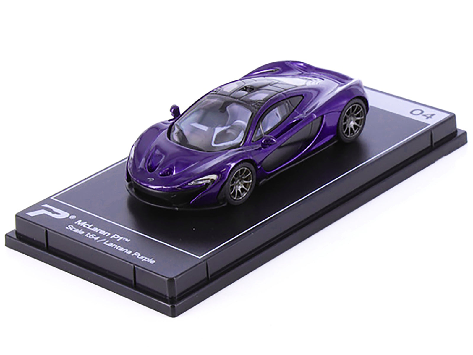 McLaren P1 Lantana Purple Metallic with Black Top "Hypercar League Collection" 1/64 Diecast Model Car by PosterCars - image 2