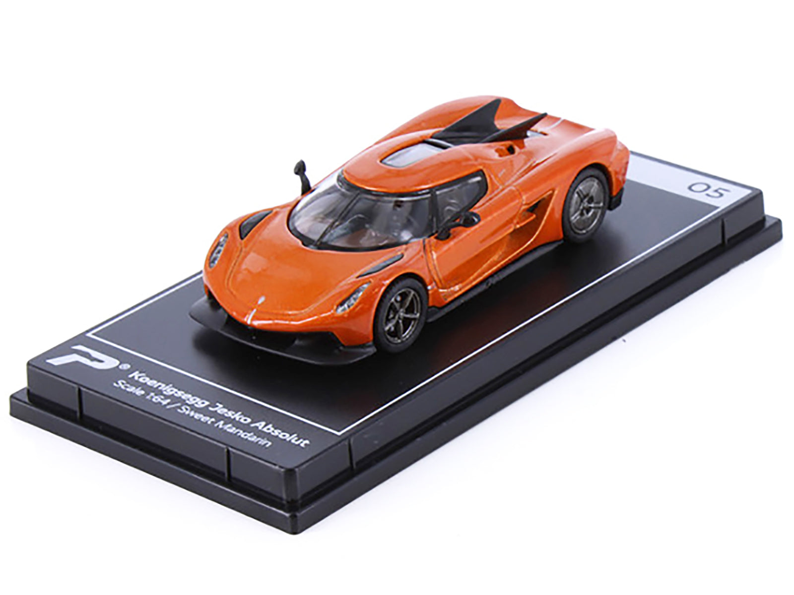 Koenigsegg Jesko Absolut Sweet Mandarin Orange Metallic "Hypercar League Collection" 1/64 Diecast Model Car by PosterCars - image 2