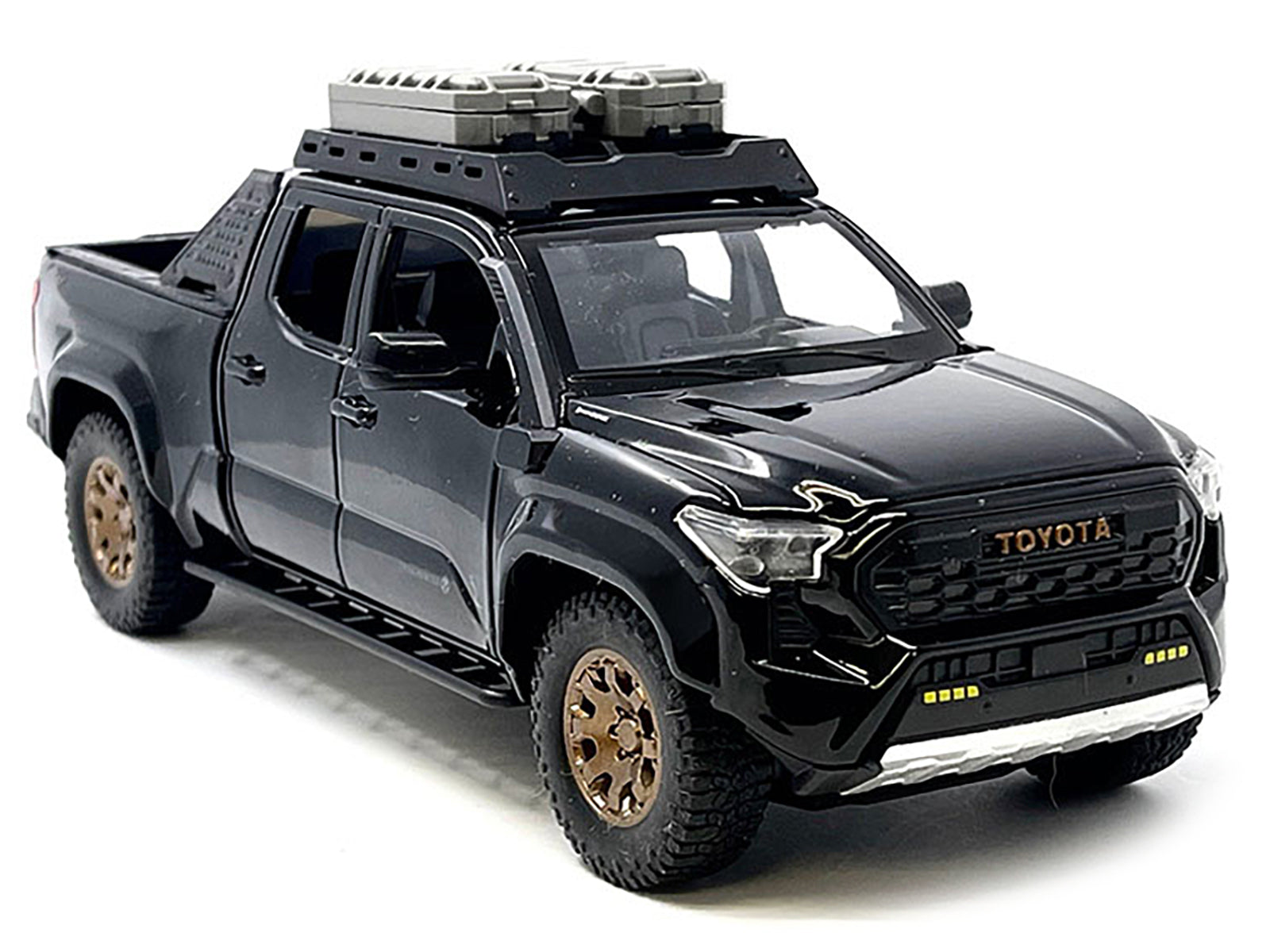 2024 Toyota Tacoma Trailhunter Edition Pickup Truck Black 1/24 Diecast Model Car - image 2