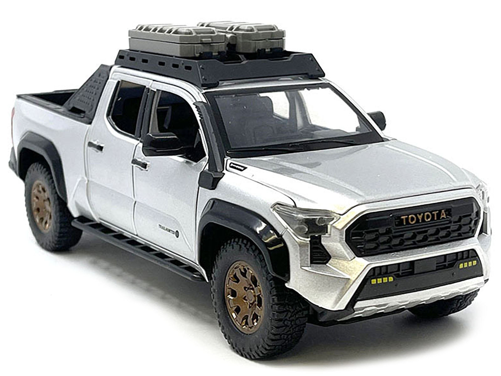 2024 Toyota Tacoma Trailhunter Edition Pickup Truck Silver Metallic 1/24 Diecast Model Car - image 2