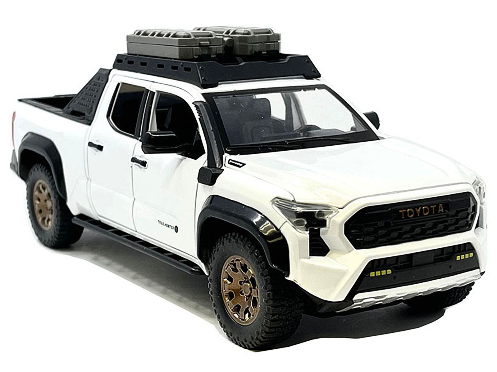 2024 Toyota Tacoma Trailhunter Edition Pickup Truck White Metallic 1/24 Diecast Model Car - image 2