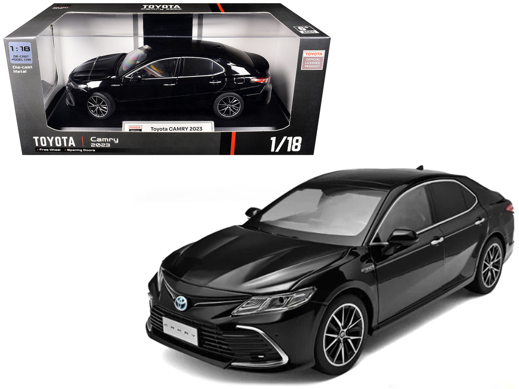 2023 Toyota Camry Hybrid Black 1/18 Diecast Model Car by Heimanba