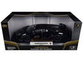 Lamborghini Aventador SVJ Roadster Black with Carbon Top and Gold Accents 1/18 Diecast Model Car by Heimanba