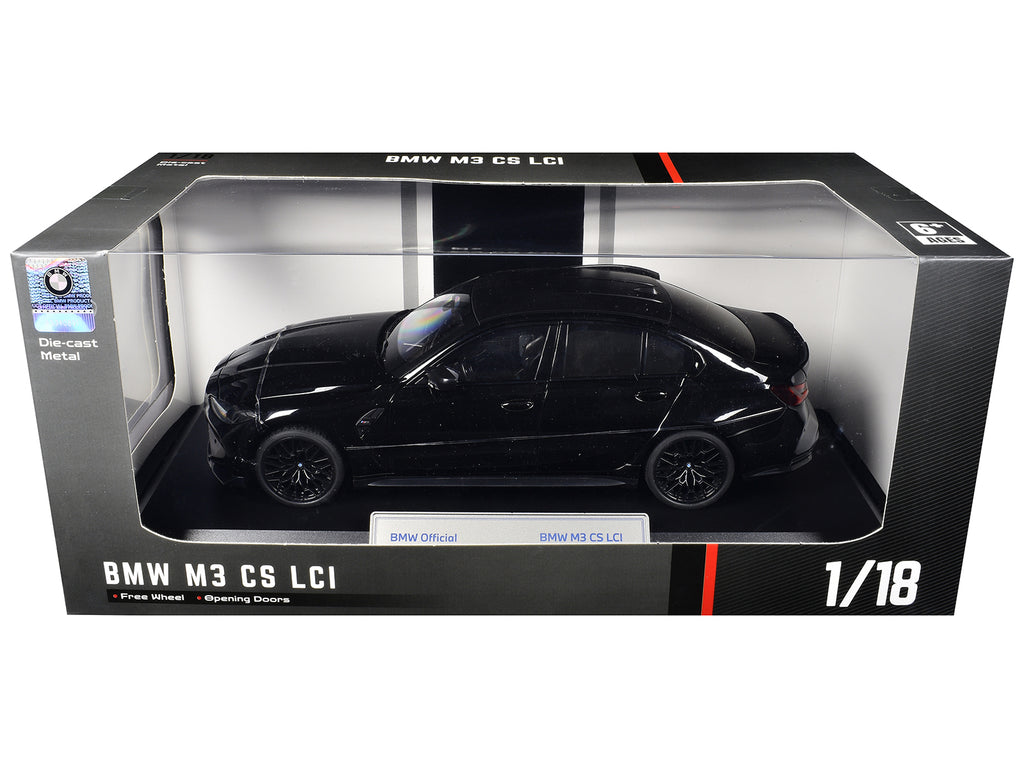 BMW M3 CS LCI Black Metallic with Matt Black Top 1/18 Diecast Model Car by Heimanba - image 3