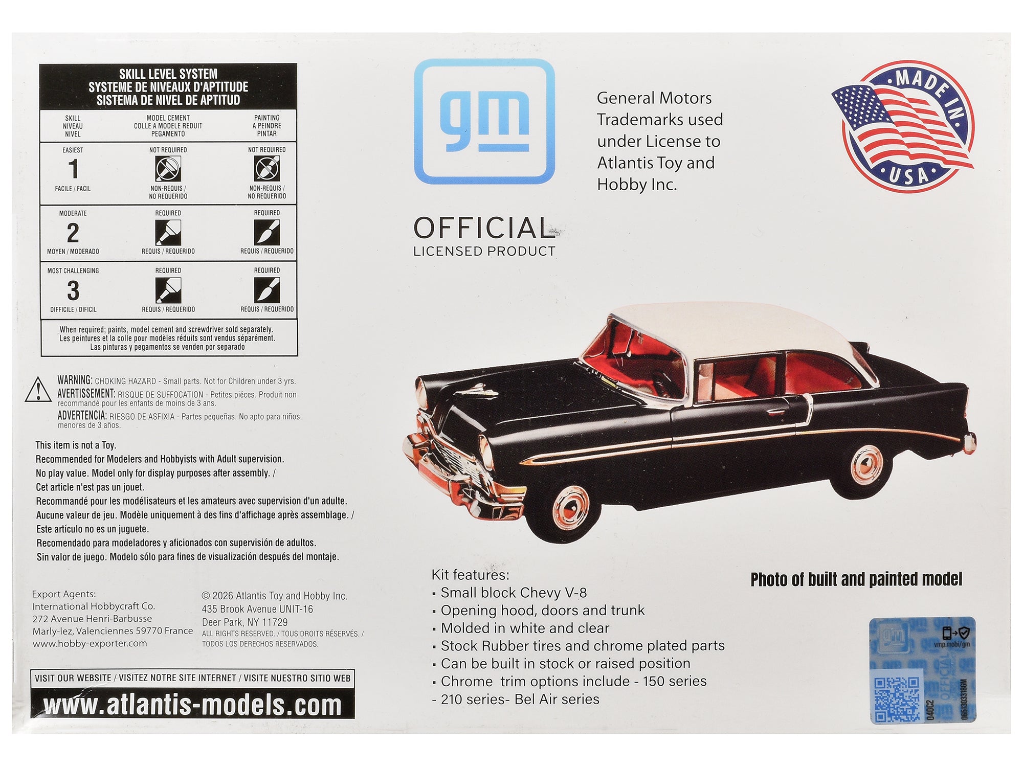 Skill 3 Model Kit 1956 Chevrolet Bel Air "Route 66" 1/25 Scale Model by Atlantis - image 5
