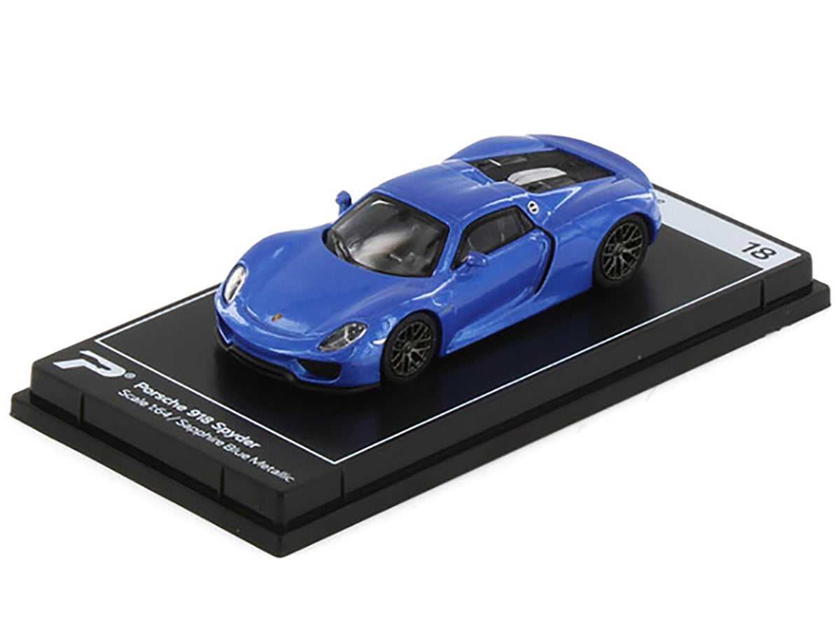 Porsche 918 Spyder Sapphire Blue Metallic "Hypercar League Collection" 1/64 Diecast Model Car by PosterCars - image 2