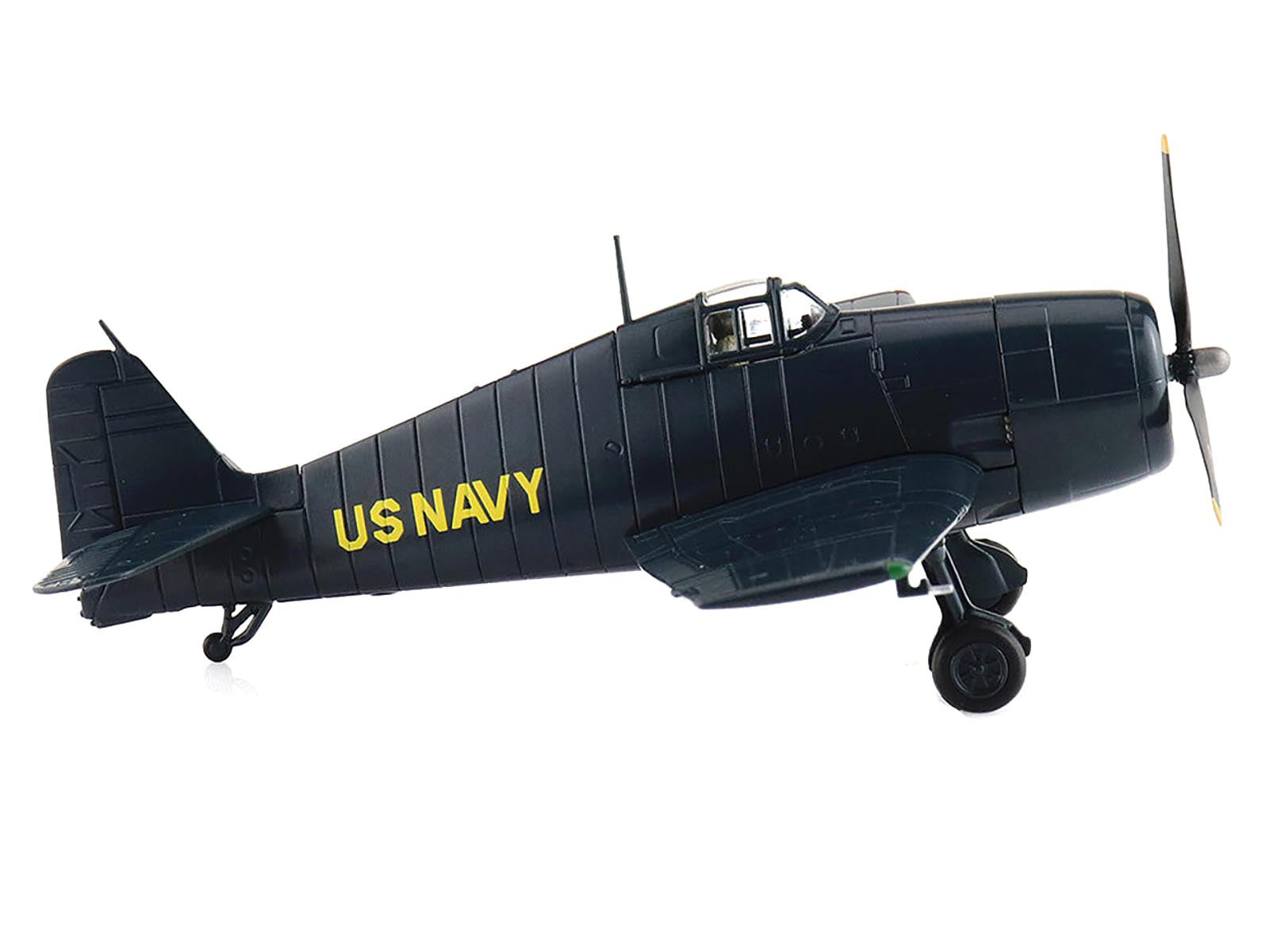 Grumman F6F-5 Hellcat Fighter Aircraft "Blue Angels #1-4 Decals" (1946) United States Navy "Air Power Series" 1/72 Diecast Model by Hobby Master - image 2