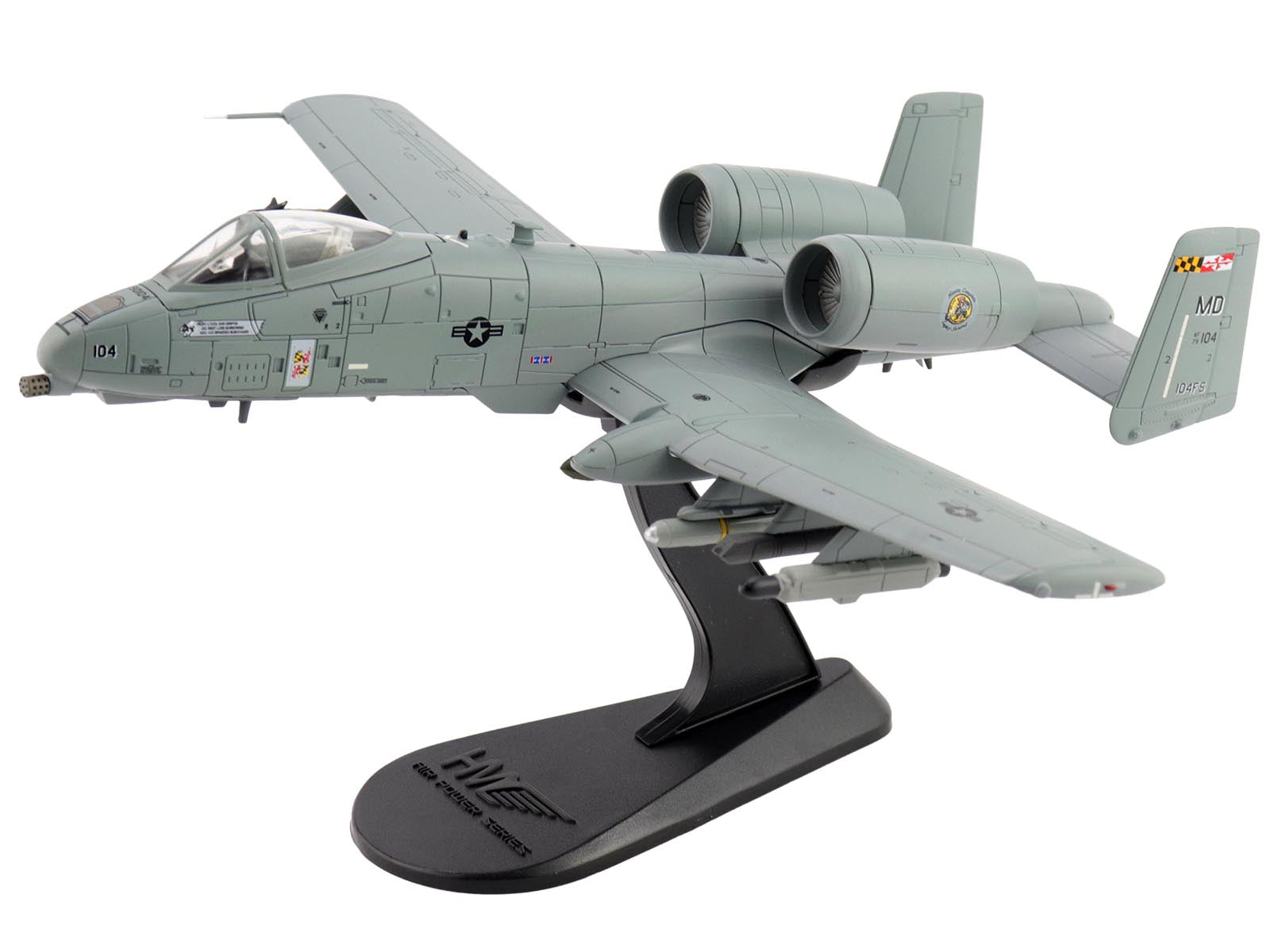 Fairchild Republic A-10C Thunderbolt II Attack Aircraft "80-0283 Maryland Farewell 104 FS Maryland ANG" (2025) United States Air Force "Air Power Series" 1/72 Diecast Model by Hobby Master - image 5