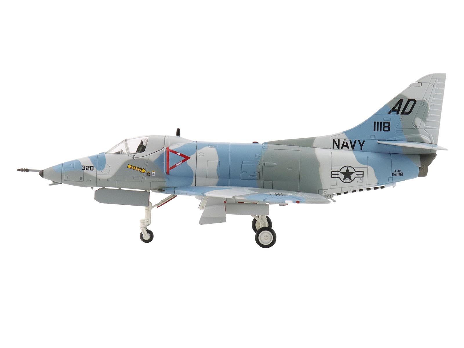 Douglas A-4E Skyhawk Aircraft "151118 Aggressor Scheme VA-43" (1975) United States Navy "Air Power Series" 1/72 Diecast Model by Hobby Master - image 2