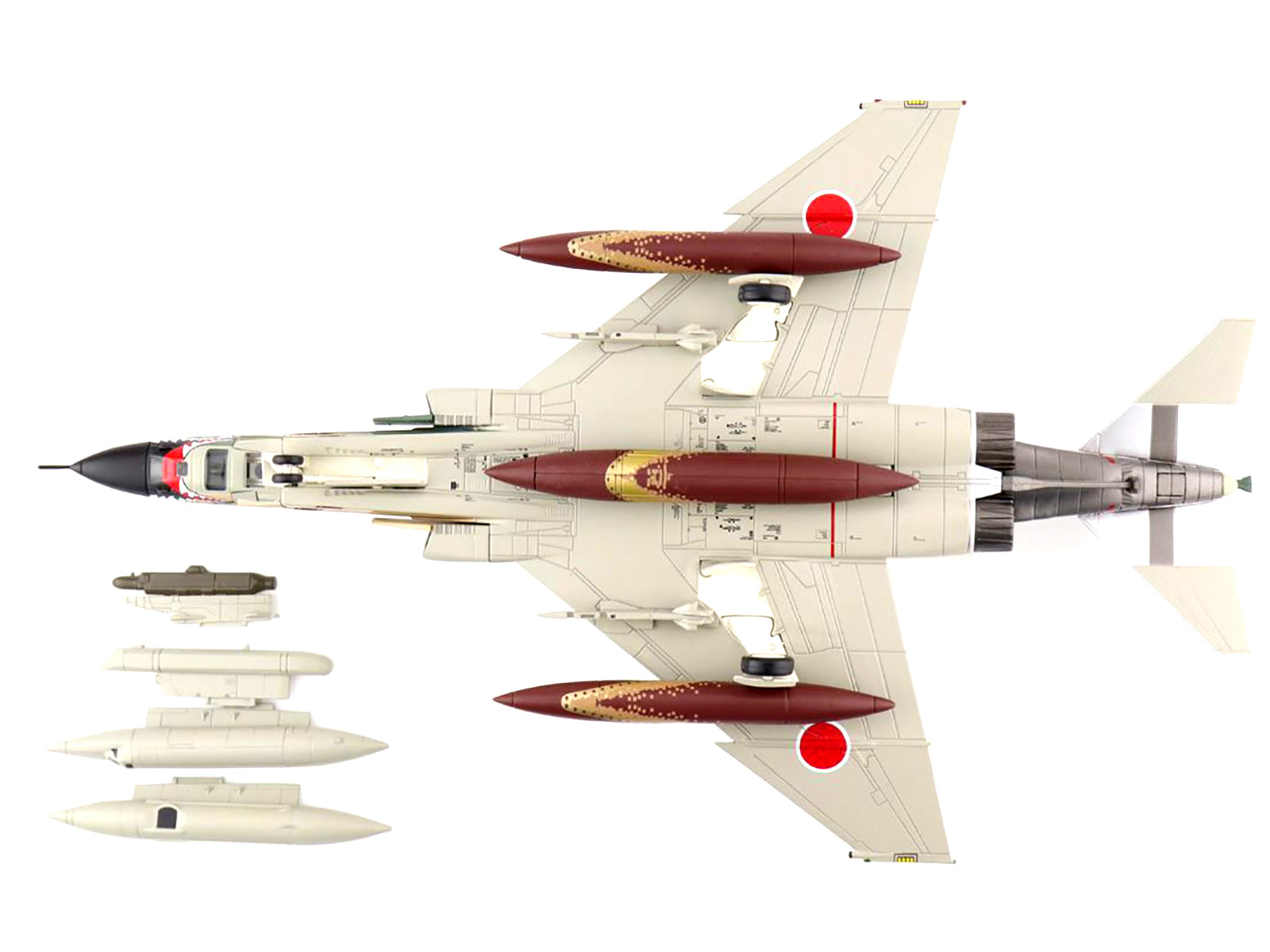 McDonnell Douglas RF-4E Phantom II Fighter Aircraft 57-6907 JASDF "501 SQ Final Year 2020" "Air Power Series" 1/72 Scale Model by Hobby Master - image 5
