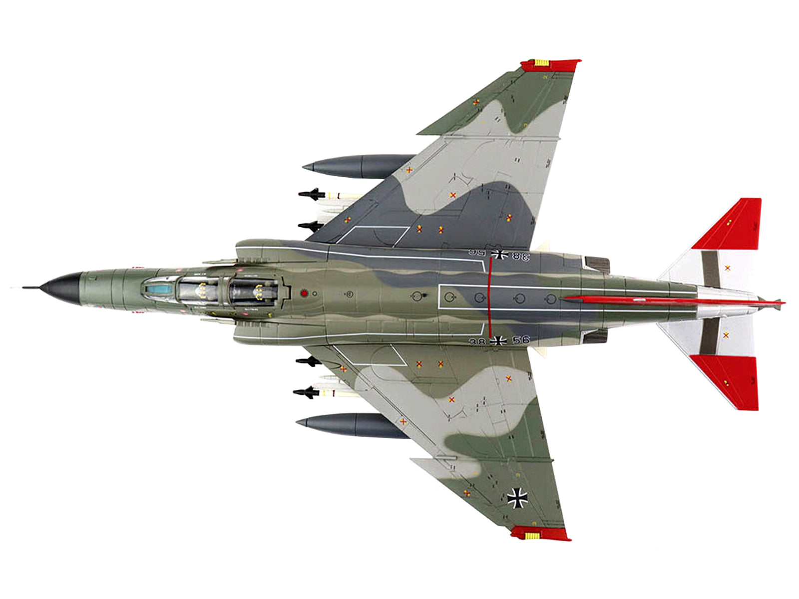 McDonnell Douglas F-4F Phantom II "Norm 81" Fighter Aircraft "JG 71 "Richthofen" GAFTIC 86 CFB Goose Bay Canada" (May 1986) "Air Power Series" 1/72 Diecast Model by Hobby Master - image 4