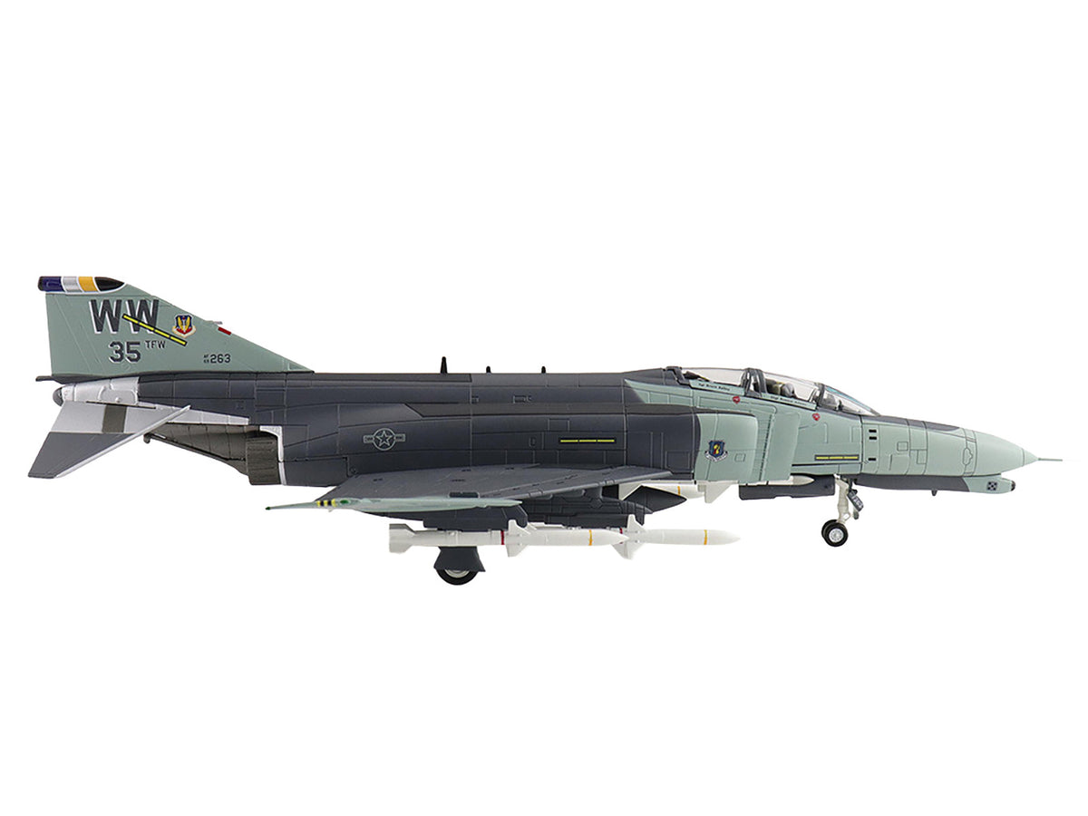 McDonnell Douglas F-4G Phantom II Fighter-Bomber Aircraft "Wild Weasels 69-7253 561st TFS 35th TFW George AFB" (1991) United States Air Force "Air Power Series" 1/72 Diecast Model by Hobby Master - image 2
