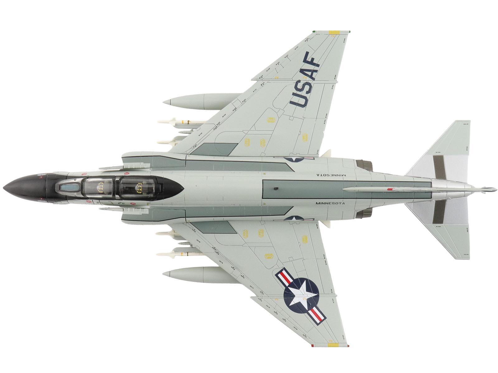 McDonnell Douglas F-4D Phantom II Fighter-Bomber Aircraft "65608 148th Fighter-Interceptor Group Minnesota Air National Guard Duluth International Airport" (1984) United States Air Force "Air Power Series" 1/72 Diecast Model by Hobby Master - image 4