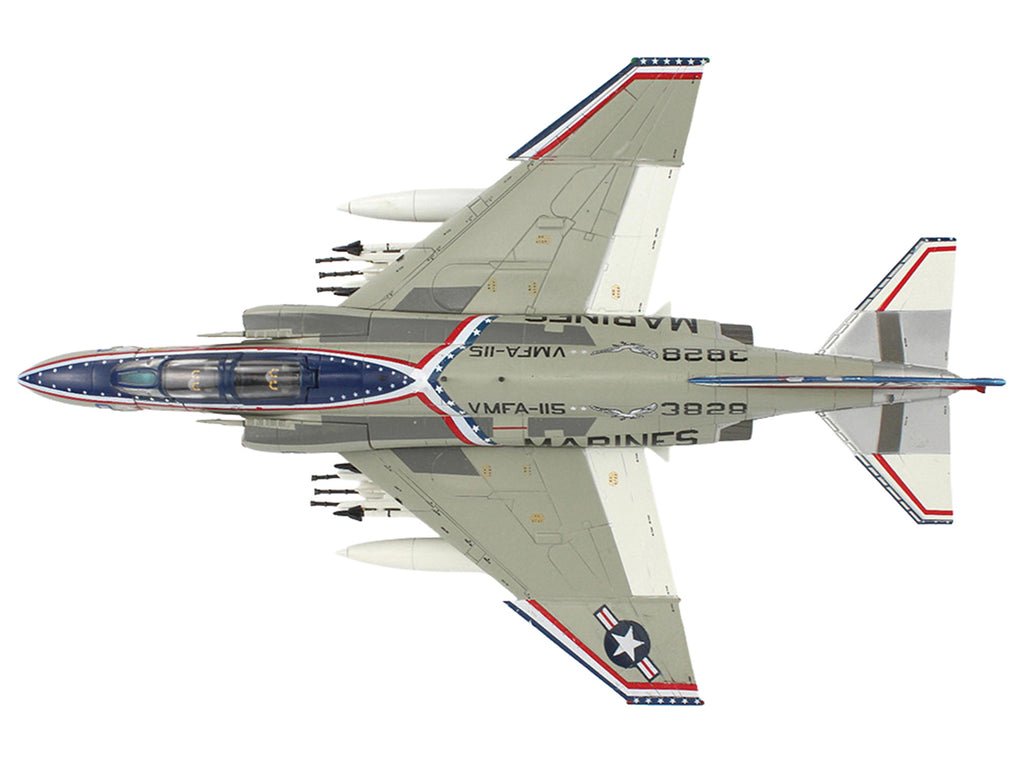 McDonnell Douglas F-4J Phantom II Fighter-Bomber Aircraft "153828 MCAS Iwakuni Japan" (1976) United States Marine Corps "Air Power Series" 1/72 Diecast Model by Hobby Master - image 3