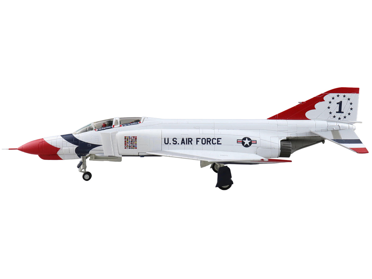 McDonnell Douglas F-4E Phantom II Fighter-Bomber Aircraft "Thunderbirds No.1 Plane 1973/74 Season" United States Air Force "Air Power Series" 1/72 Diecast Model by Hobby Master - image 2