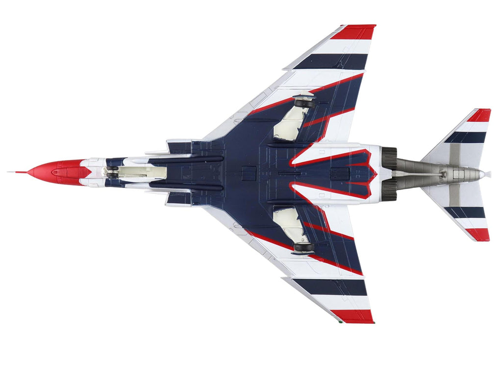 McDonnell Douglas F-4E Phantom II Fighter-Bomber Aircraft "Thunderbirds with Decals for No.1 to 7 planes 1973/74 Season" United States Air Force "Air Power Series" 1/72 Diecast Model by Hobby Master - image 4