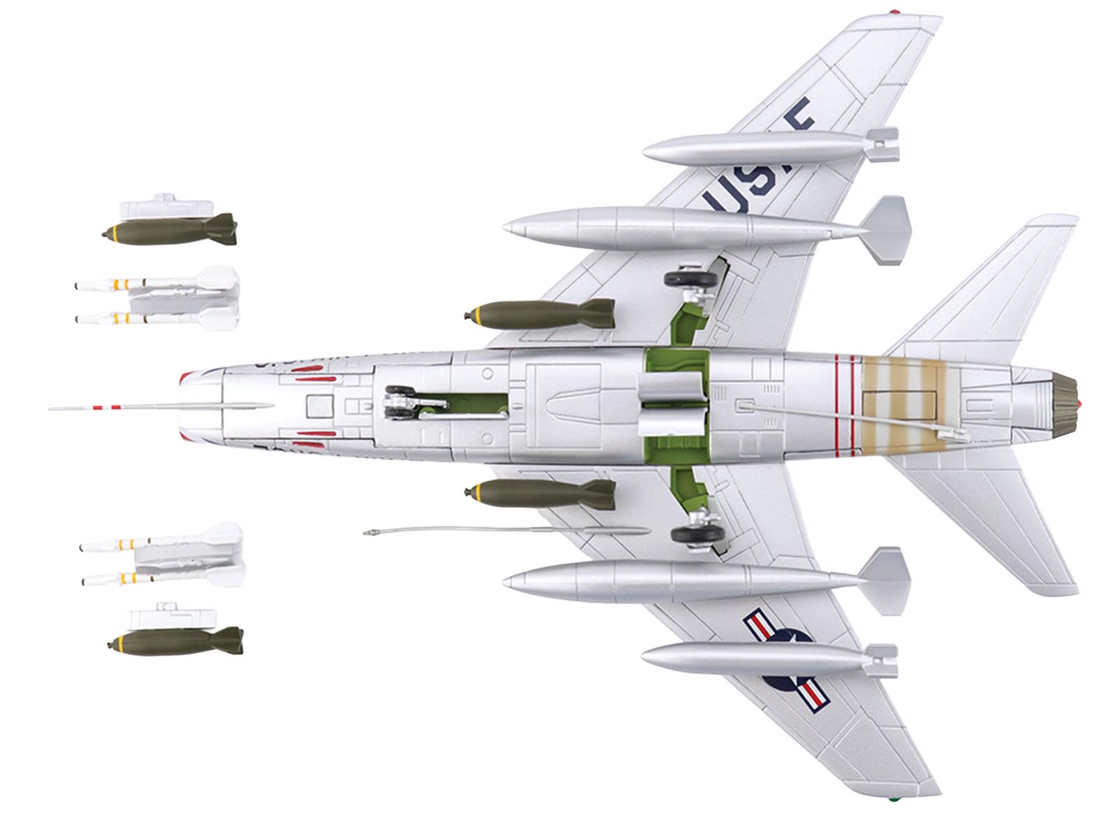North American F-100 Super Sabre Fighter Aircraft "FW-871 National Military Museum Soesterberg Netherlands" United States Air Force "Air Power Series" 1/72 Diecast Model by Hobby Master