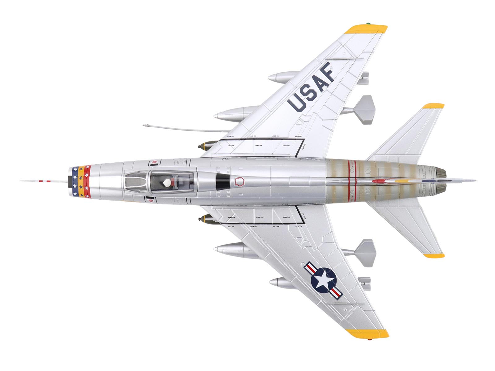 North American F-100D Super Sabre Fighter Aircraft "FW-871 81st TFS 50th TFW France" (1958) United States Air Force "Air Power Series" 1/72 Diecast Model by Hobby Master