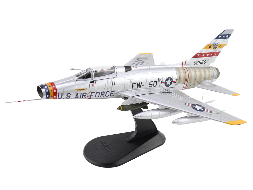 North American F-100D Super Sabre Fighter Aircraft "FW-871 81st TFS 50th TFW France" (1958) United States Air Force "Air Power Series" 1/72 Diecast Model by Hobby Master