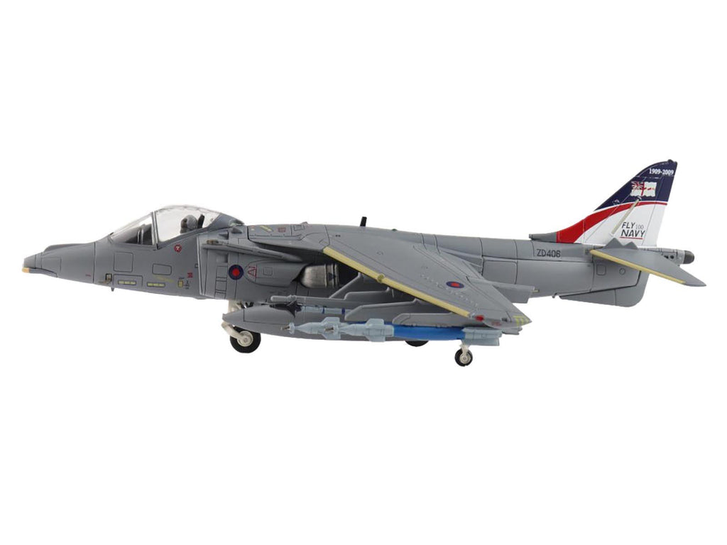 British Aerospace Harrier GR.9 Aircraft "ZD406 Royal Navy Strike Wing RAF Station Cottesmore" (2009) British Royal Air Force/Navy "Air Power Series" 1/72 Diecast Model by Hobby Master - image 2
