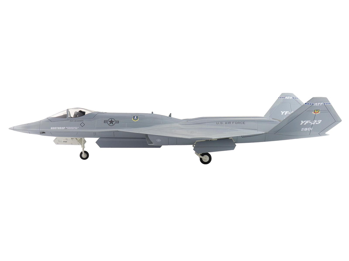 Northrop YF-23 Black Widow II Stealth Fighter Aircraft "#87-0801 PAV-2" (1990) United States Air Force "Air Power Series" 1/72 Diecast Model by Hobby Master - image 2