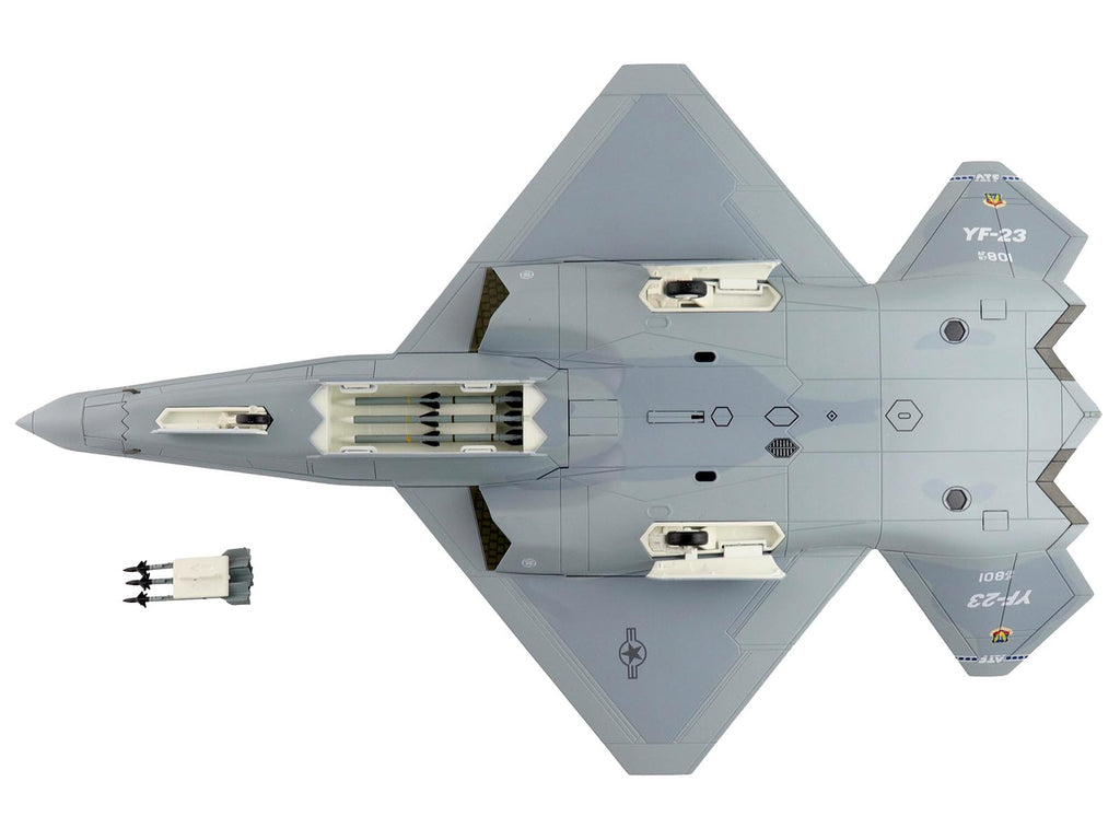 Northrop YF-23 Black Widow II Stealth Fighter Aircraft "#87-0801 PAV-2" (1990) United States Air Force "Air Power Series" 1/72 Diecast Model by Hobby Master - image 4