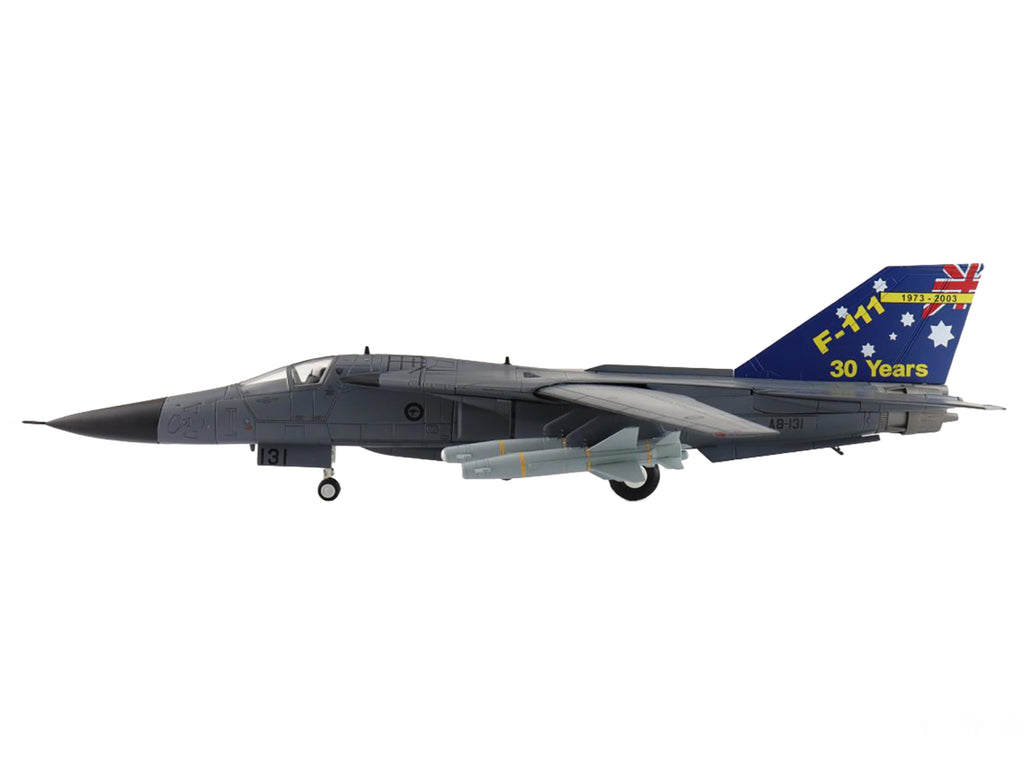 General Dynamics F-111C Pig Aircraft "A8-131 F-111 Operations 30th Anniversary" (2003) Royal Australian Air Force "Air Power Series" 1/72 Diecast Model by Hobby Master - image 2