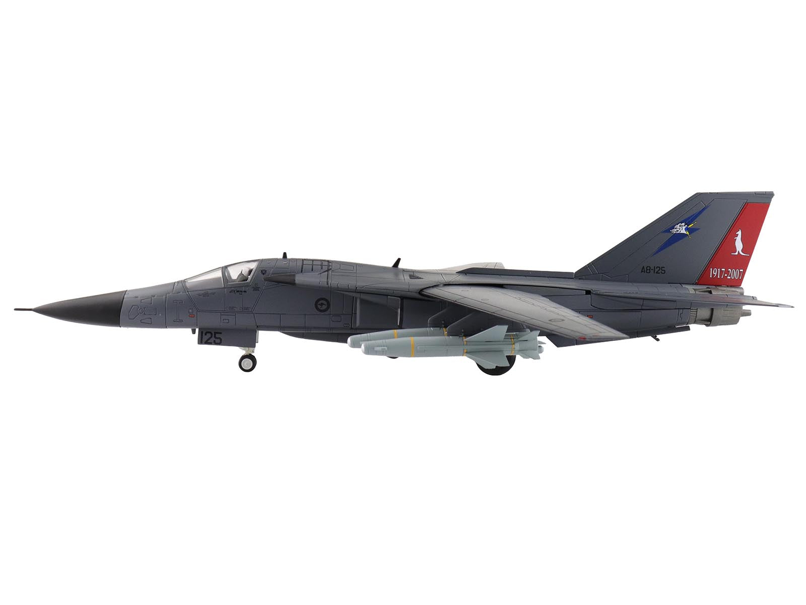 General Dynamics F-111C Pig Aircraft "90th Anniversary of No. 6 Squadron" (2007) Royal Australian Air Force  "Air Power Series" 1/72 Diecast Model by Hobby Master - image 2