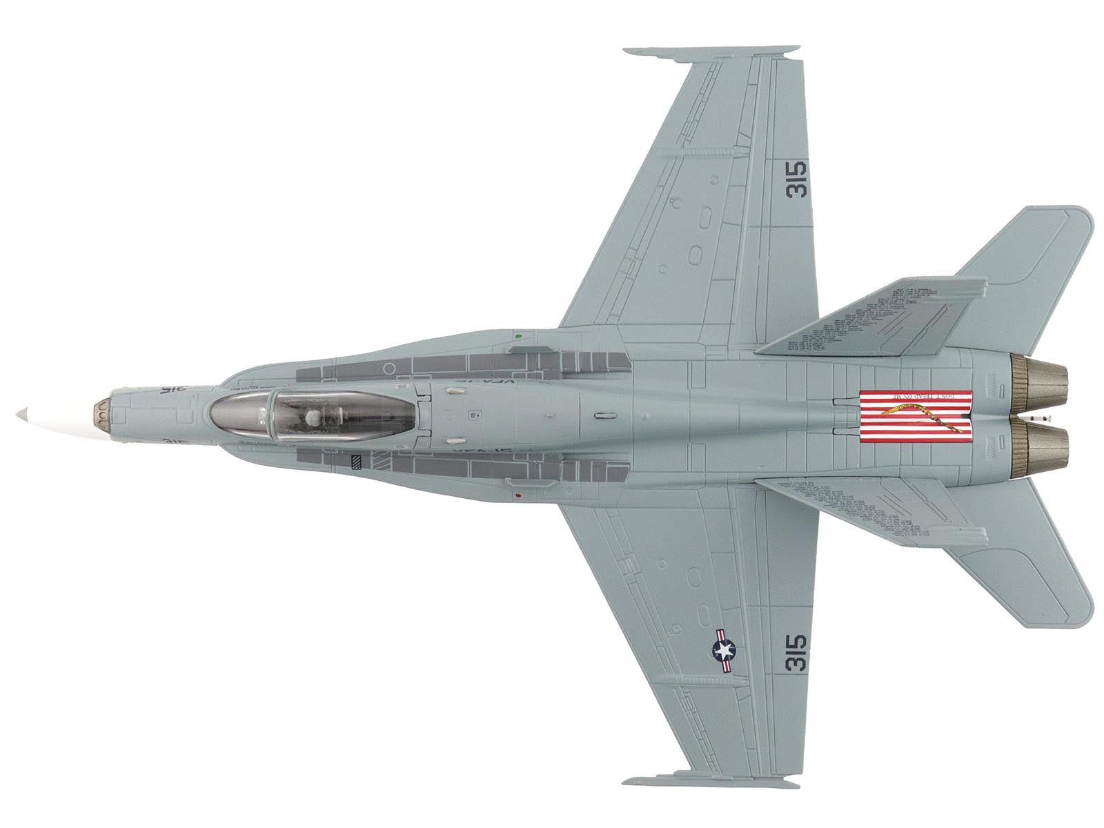 McDonnell Douglas F/A-18C Hornet Aircraft "VFA-15 Retro TAC Demo Jet VFA-106 Gladiators" (2017) United States Navy "Air Power Series" 1/72 Diecast Model by Hobby Master - image 4