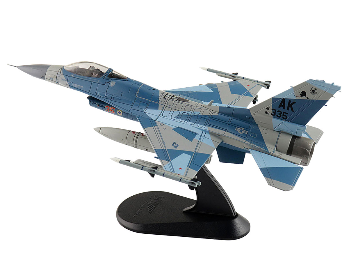 Lockheed F-16C Fighting Falcon Fighter Aircraft "86-0335 Blue Splinter 354th Wing 18th AGRS Eielson AFB" (2018) United States Air Force "Air Power Series" 1/72 Diecast Model by Hobby Master - image 5