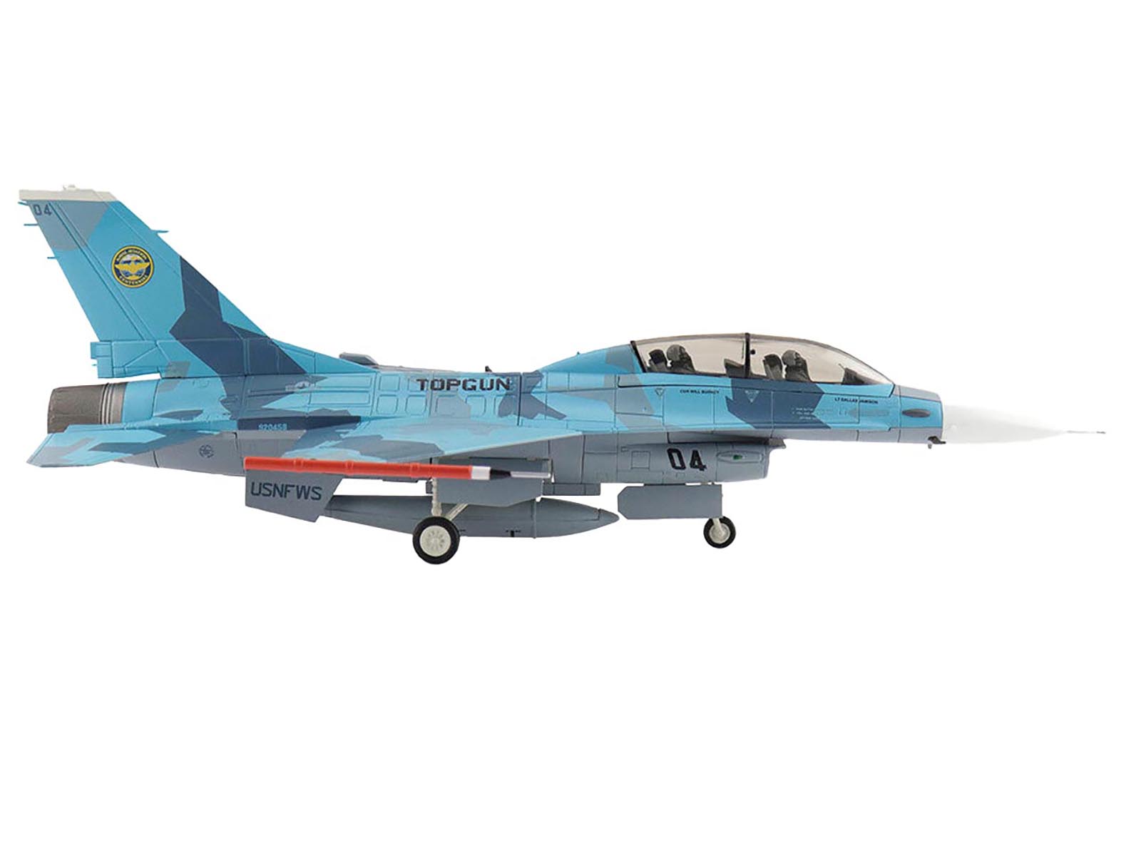 Lockheed F-16B Fighting Falcon Fighter Aircraft "Top Gun 04 Centennial of Naval Aviation" United States Navy "Air Power Series" 1/72 Diecast Model by Hobby Master - image 2