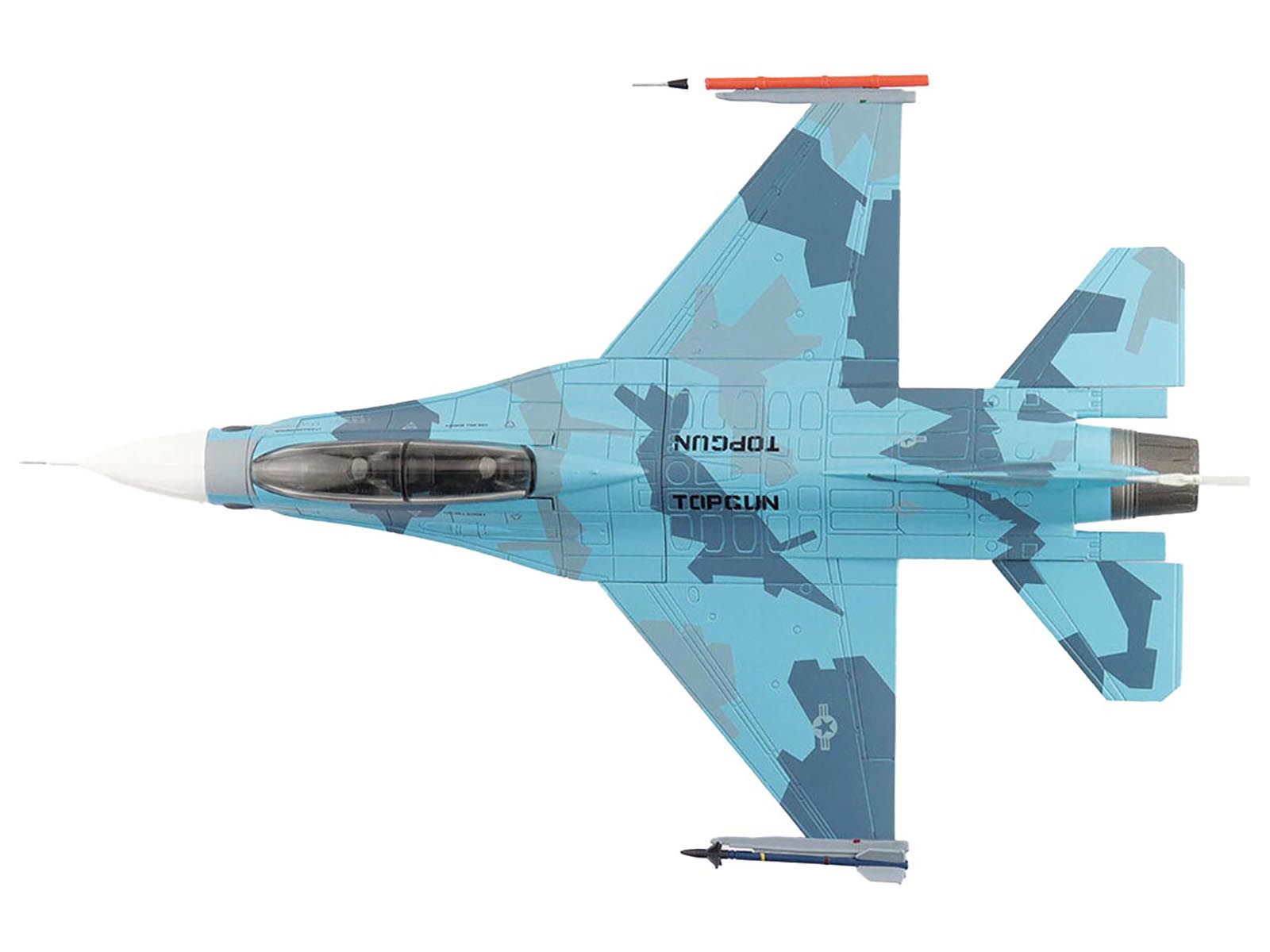 Lockheed F-16B Fighting Falcon Fighter Aircraft "Top Gun 04 Centennial of Naval Aviation" United States Navy "Air Power Series" 1/72 Diecast Model by Hobby Master - image 4
