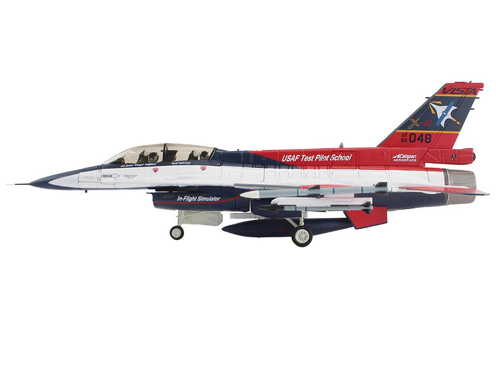 General Dynamics X-62A VISTA Aircraft with Missiles "86-0048 USAF Test Pilot School Edwards Air Force Base" (2024) United States Air Force "Air Power Series" 1/72 Diecast Model by Hobby Master - image 2
